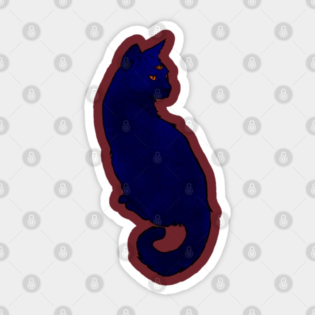 Black cat Sticker by Ditees 